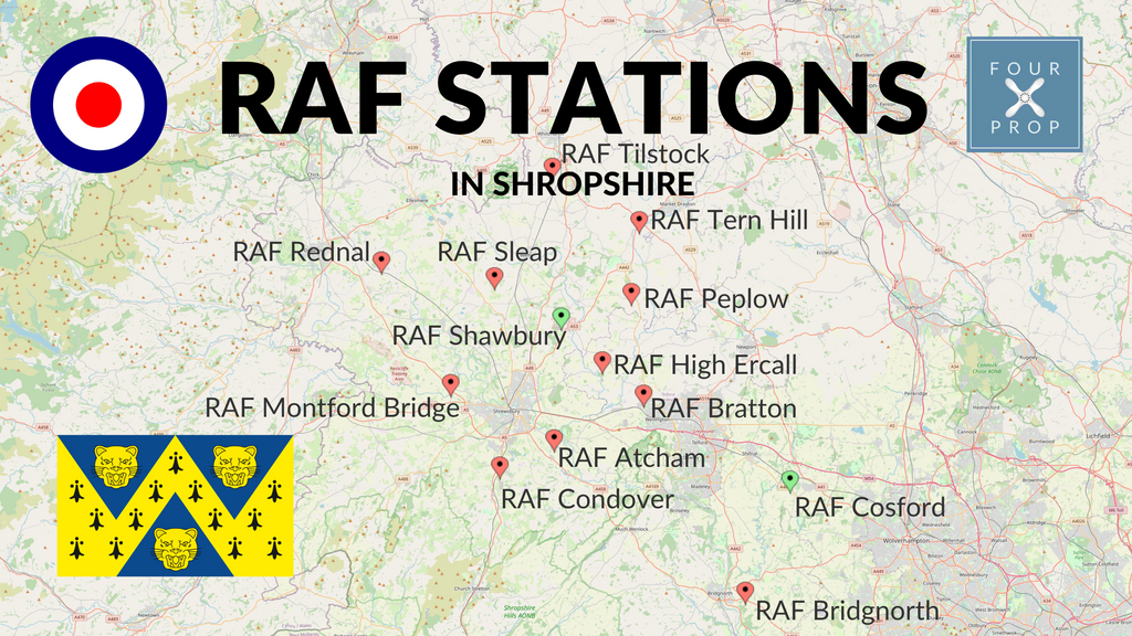 RAF Stations in Shropshire Four Prop