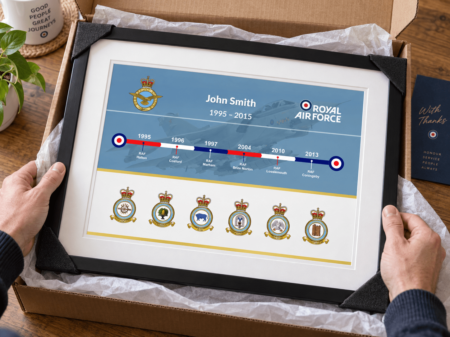 Personalised Framed RAF Career Print - Four Prop