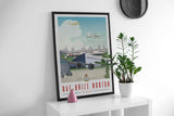 RAF Brize Norton Framed Vintage Style Print - Four Prop