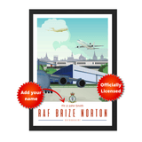 RAF Brize Norton Framed Vintage Style Print - Four Prop