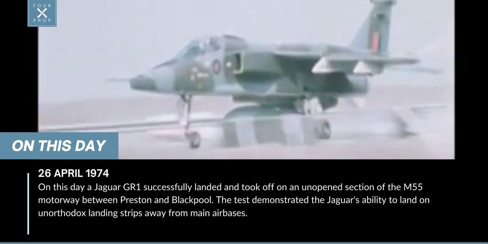 Jaguar Lands on M55 - Four Prop