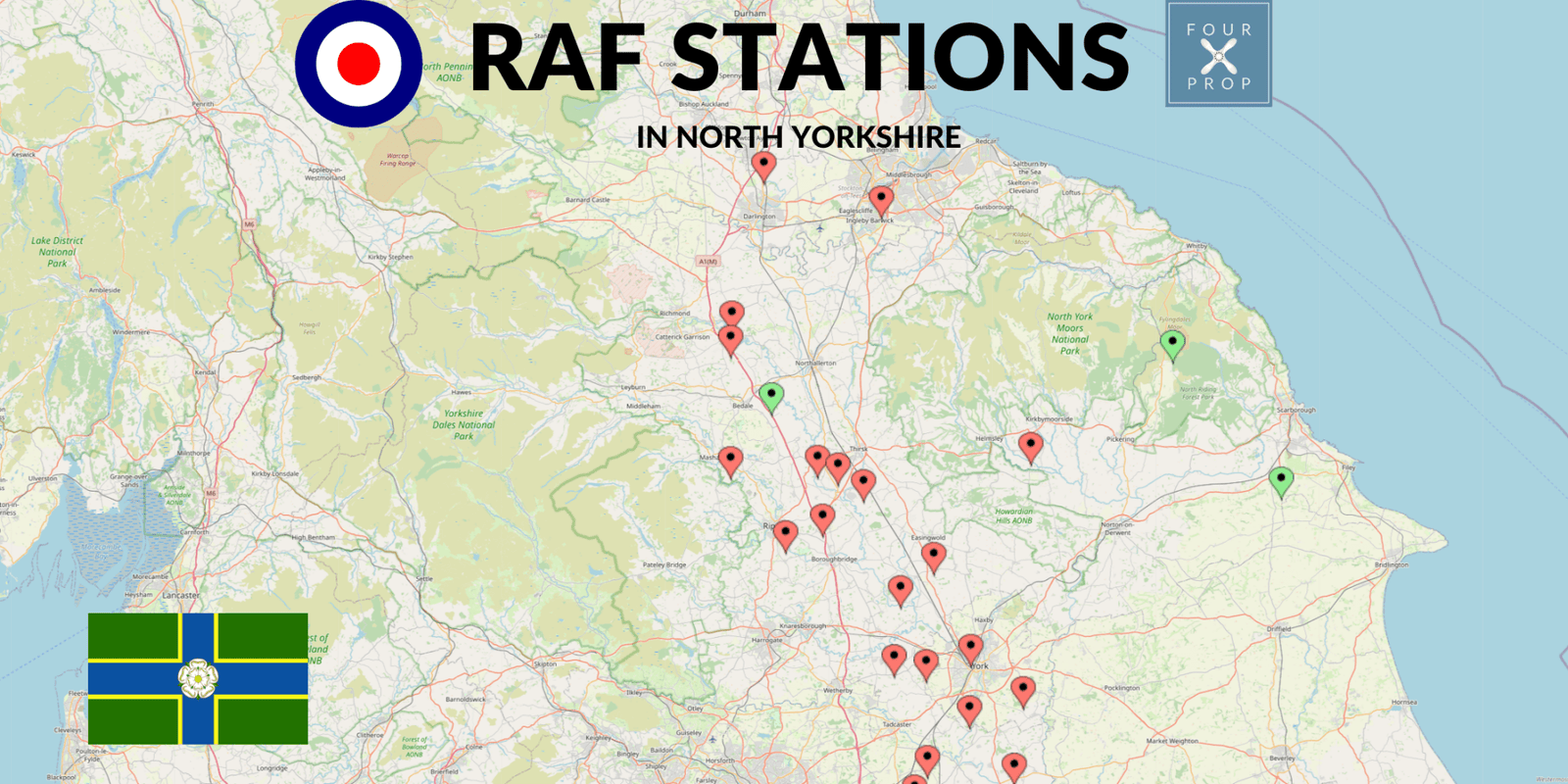 RAF Stations in North Yorkshire - Four Prop