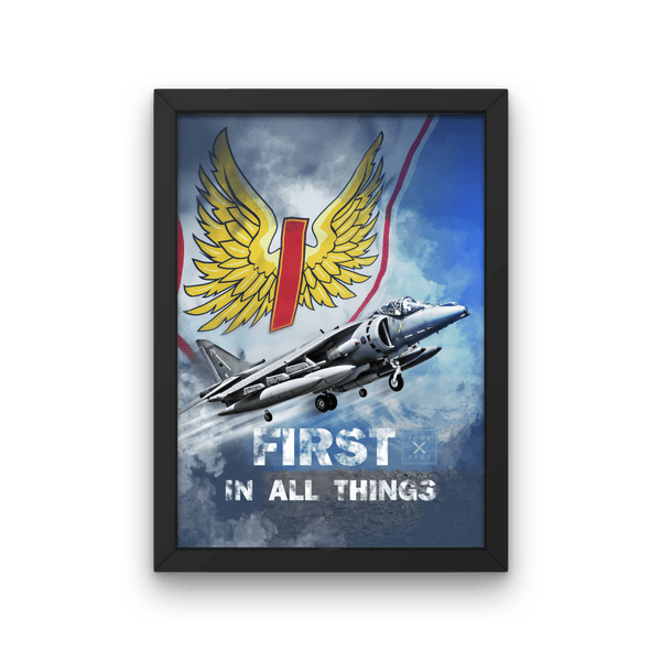 1 Sqn Harrier Framed Print - Four Prop