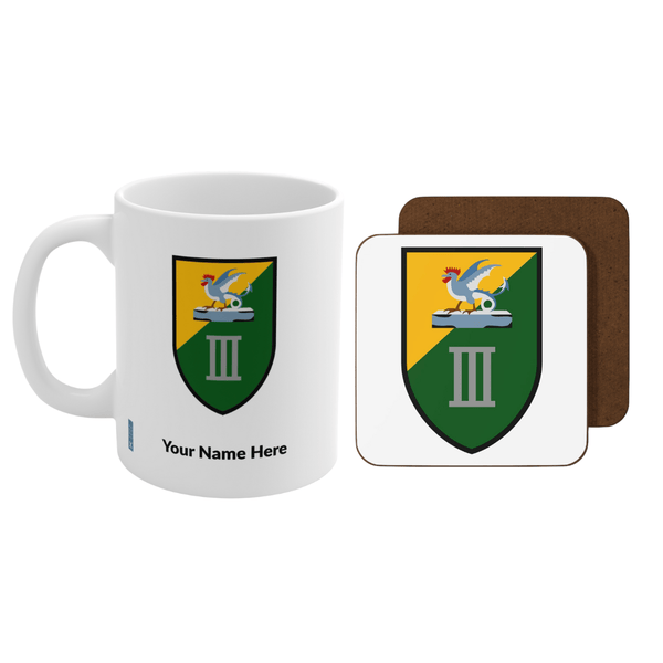 3 Sqn Tail Badge Mug and Coaster Set - Four Prop