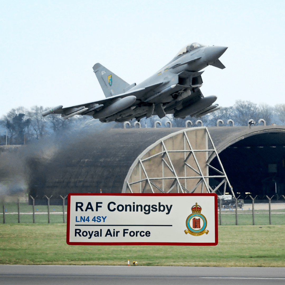 RAF Coningsby Station Wall Sign - Four Prop