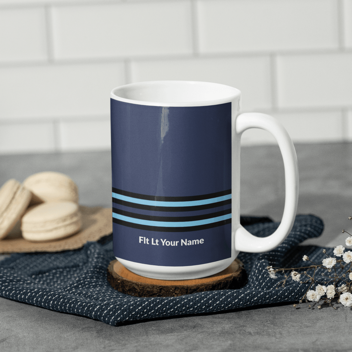 RAF Officer Large Mug & Coaster Set - Four Prop