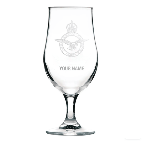 RAF Personalised Engraved Stemmed Beer Glass - Four Prop
