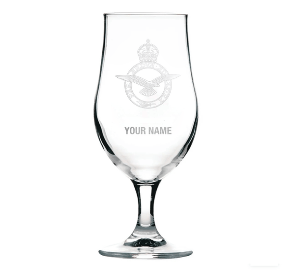 RAF Personalised Engraved Stemmed Beer Glass - Four Prop