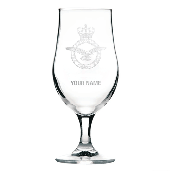 RAF Personalised Engraved Stemmed Beer Glass - Four Prop