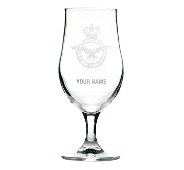 RAF Personalised Engraved Stemmed Beer Glass - Four Prop
