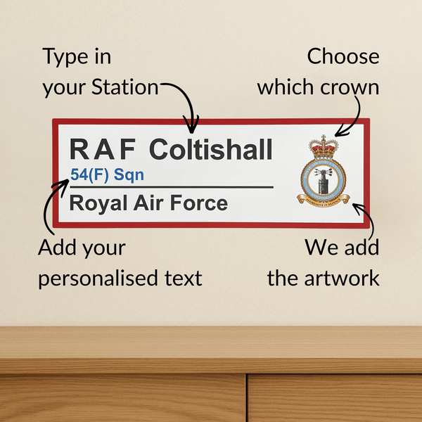 RAF Station Wall Sign - Four Prop