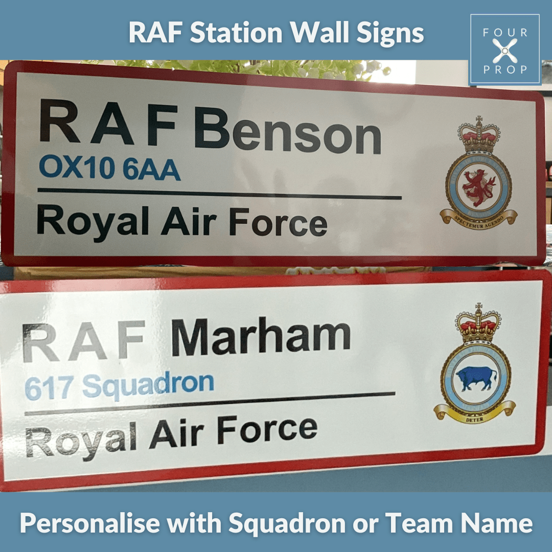 RAF Station Wall Sign - Four Prop