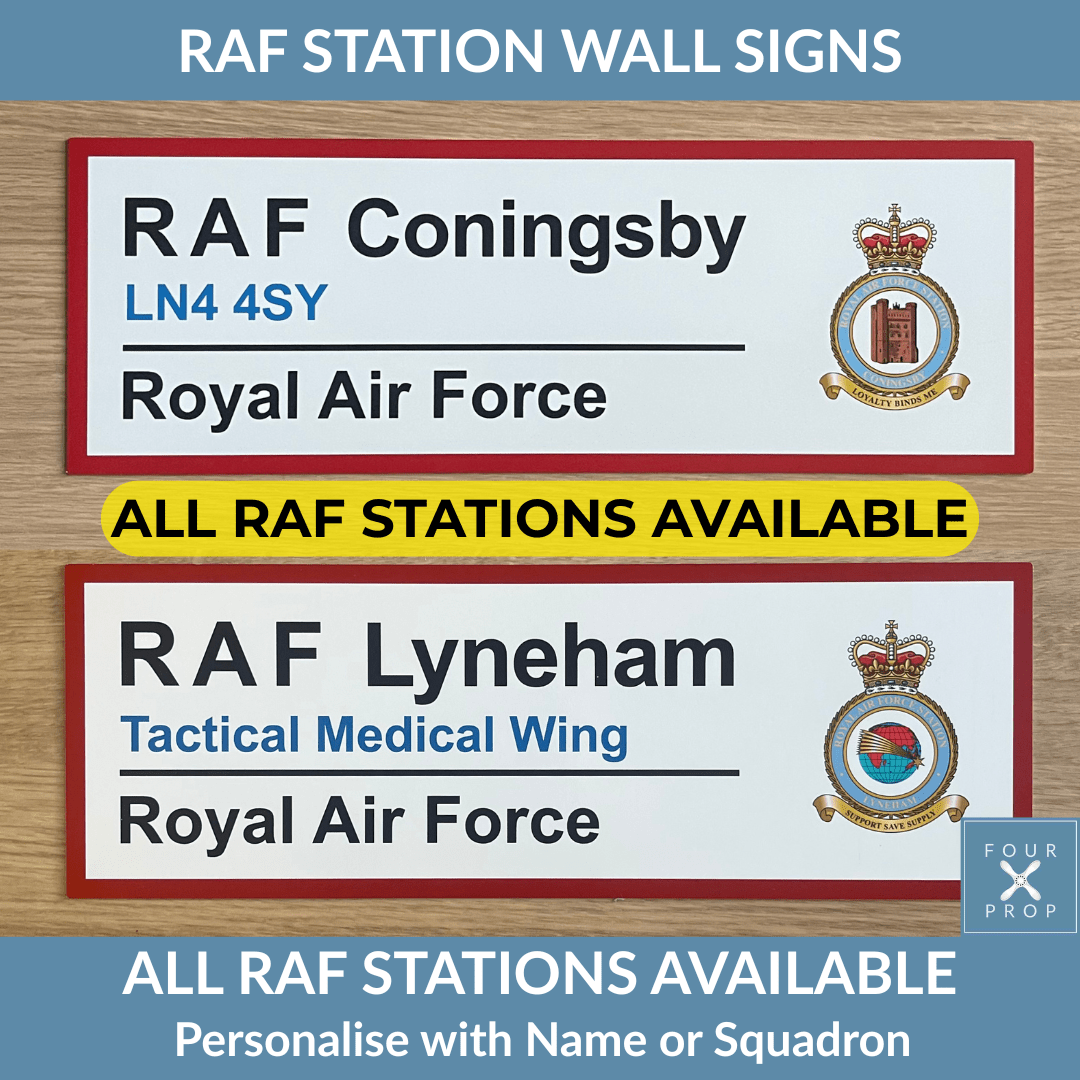 RAF Station Wall Sign – Any Station Made to Order - Four Prop