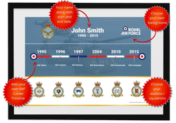 Personalised Framed RAF Career Print - Four Prop