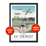 RAF Coningsby Framed Vintage Style Print - Four Prop