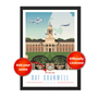 RAF Cranwell Framed Vintage Style Print - Four Prop