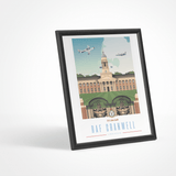 RAF Cranwell Framed Vintage Style Print - Four Prop