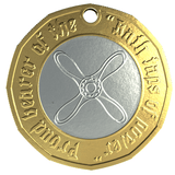 RAF Junior Technician Coin Key Ring - Four Prop