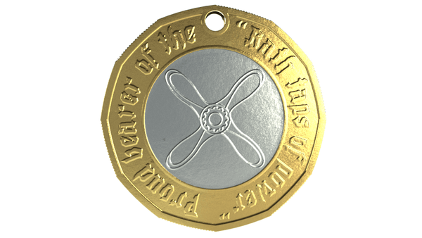 RAF Junior Technician Coin Key Ring - Four Prop