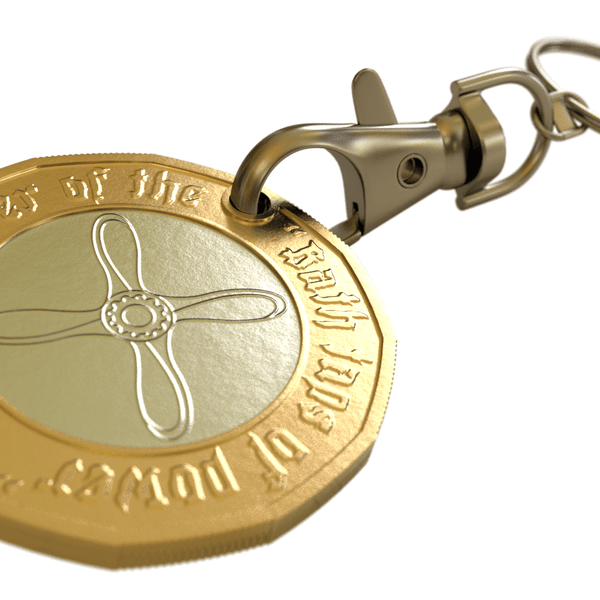 RAF Junior Technician Coin Key Ring - Four Prop
