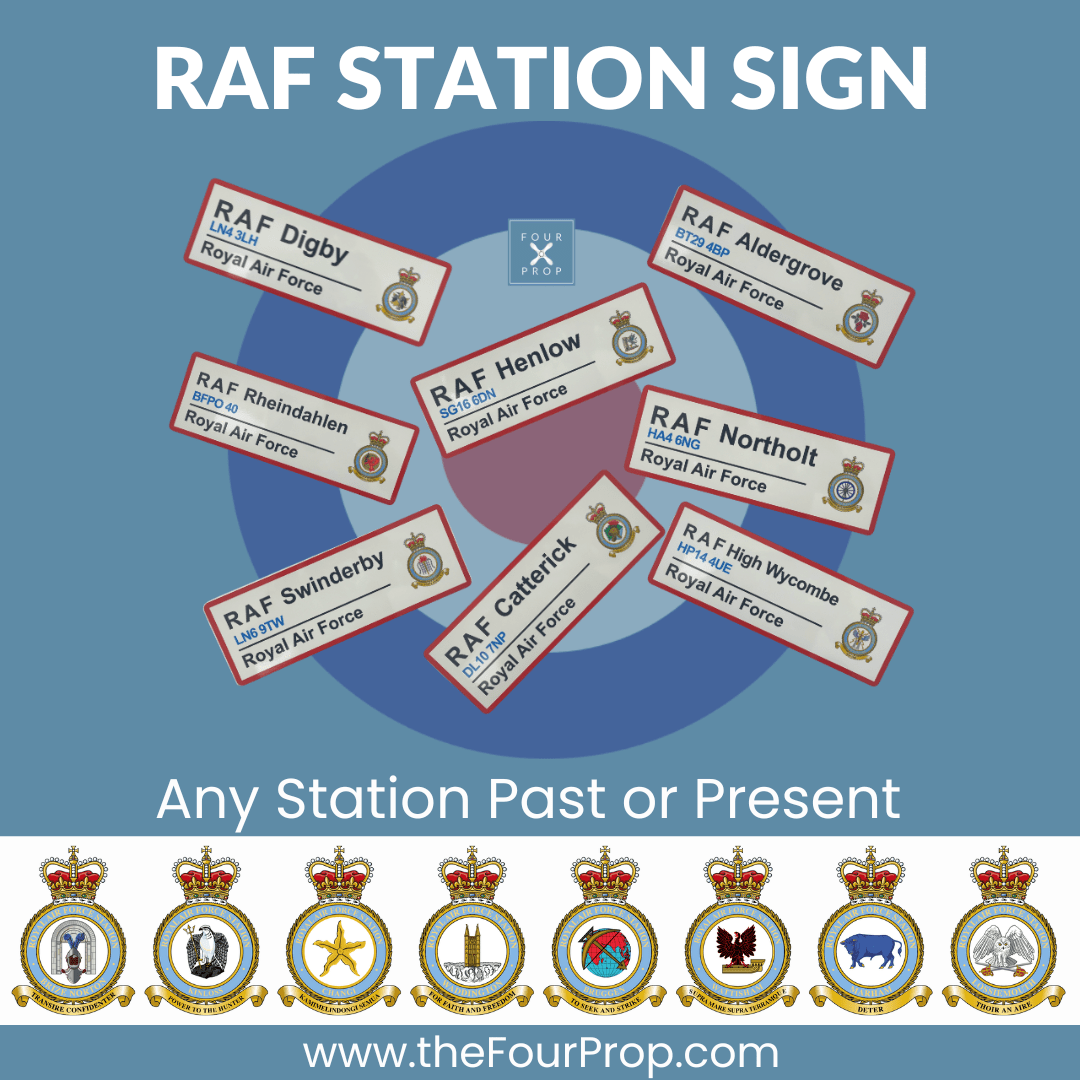 RAF Station Wall Sign - Four Prop