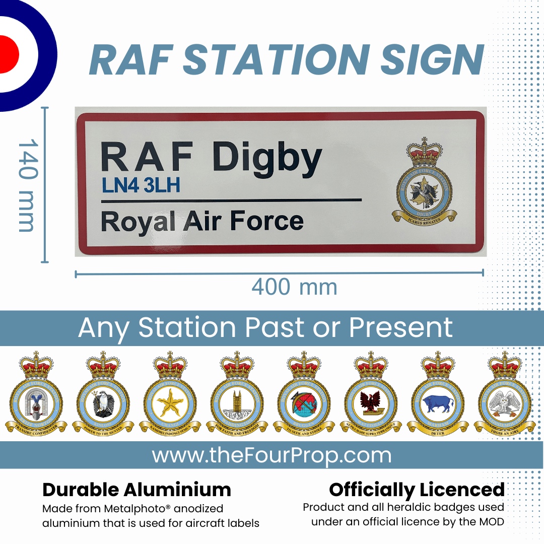 RAF Station Wall Sign - Four Prop