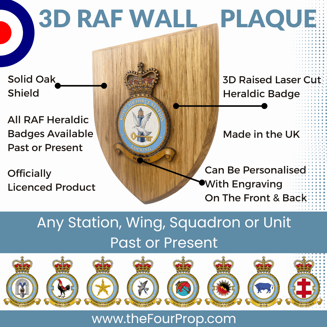 RAF Wall Plaque - Four Prop