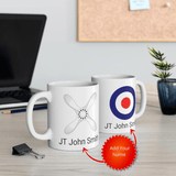 White Junior Technician (JT) Mug with Roundel - Four Prop